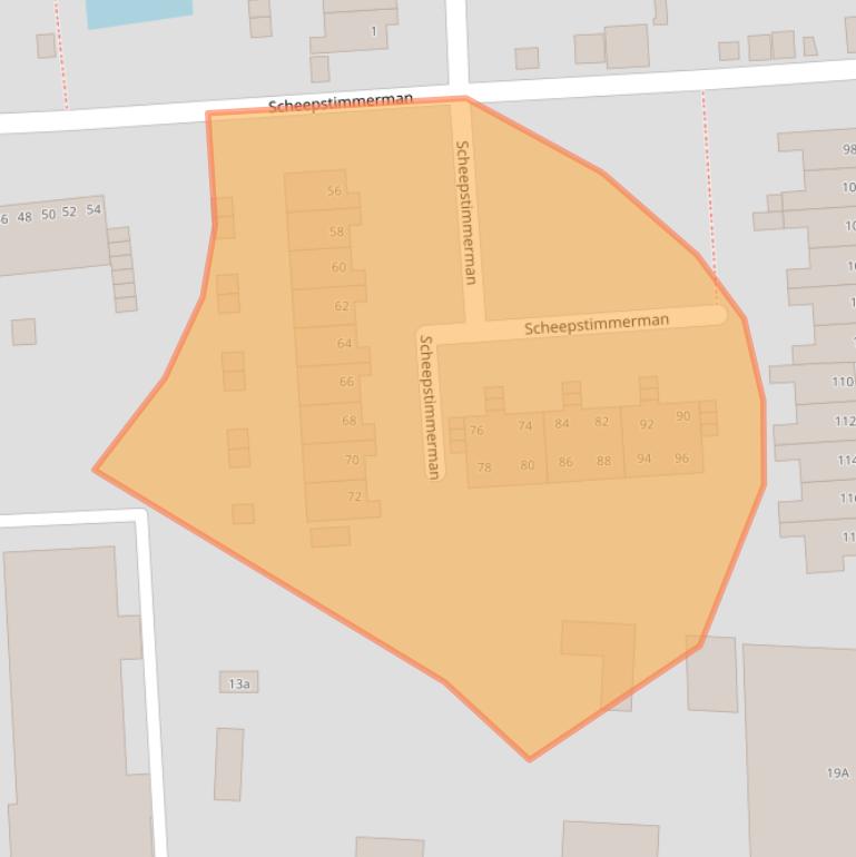 Kaart van postcodegebied 9611LN.