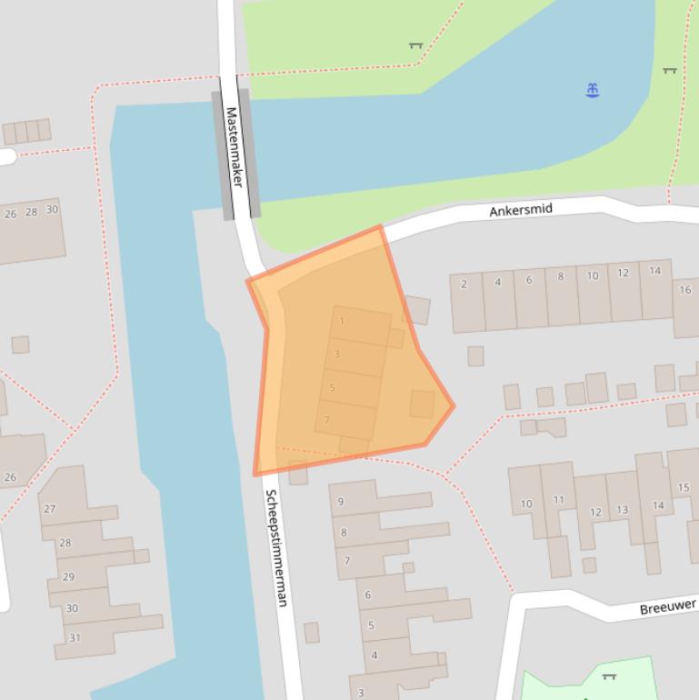 Kaart van postcodegebied 9611LS.