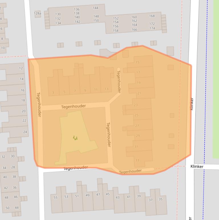 Kaart van postcodegebied 9611MN.