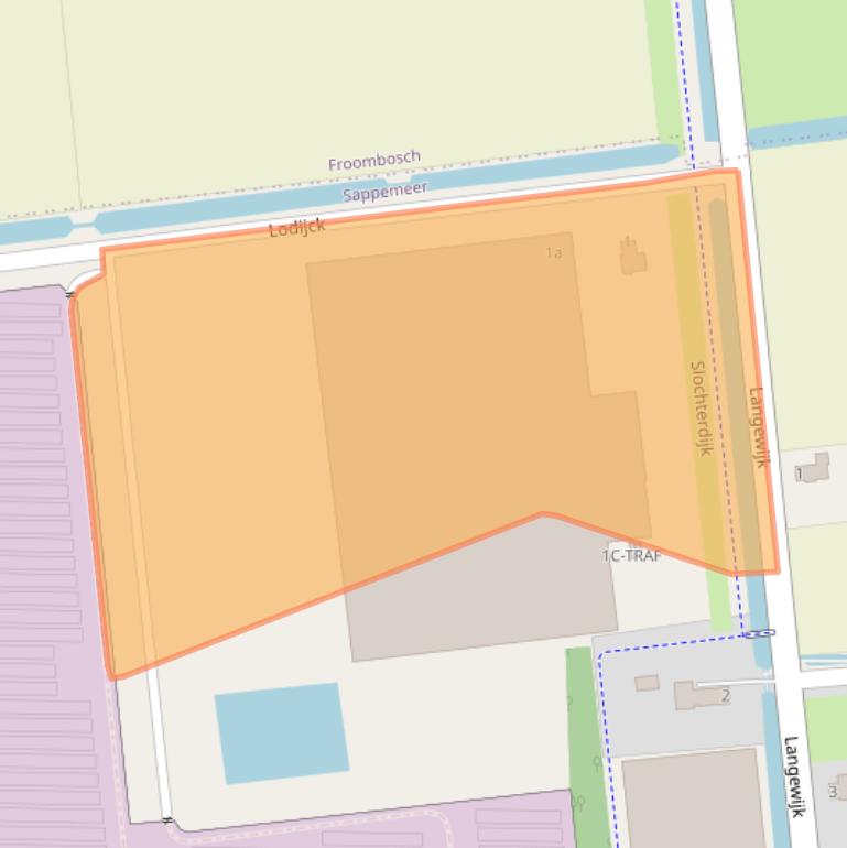 Kaart van postcodegebied 9611TL.