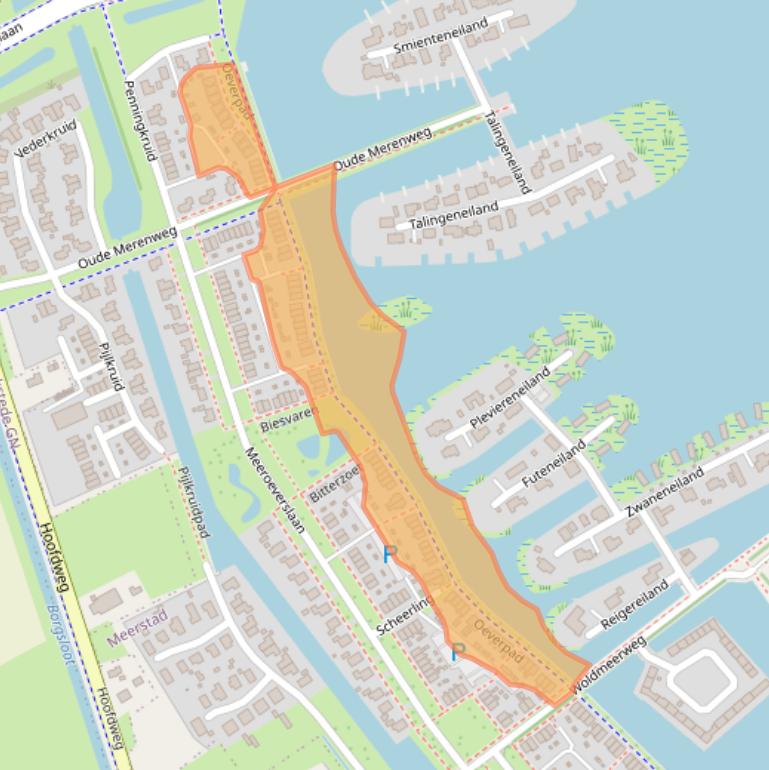 Kaart van postcodegebied 9613AL.