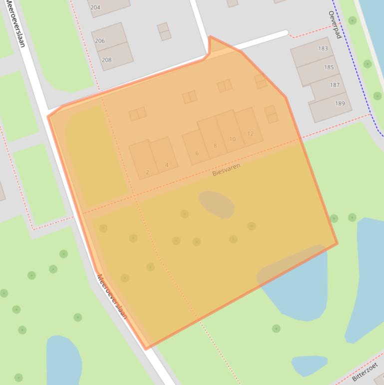 Kaart van postcodegebied 9613AM.