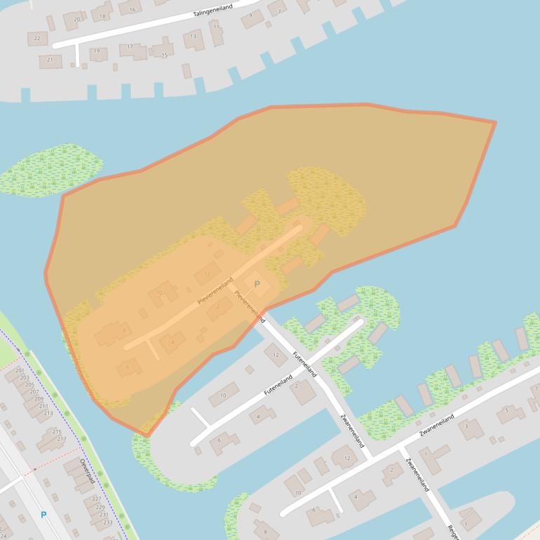 Kaart van postcodegebied 9613AS.