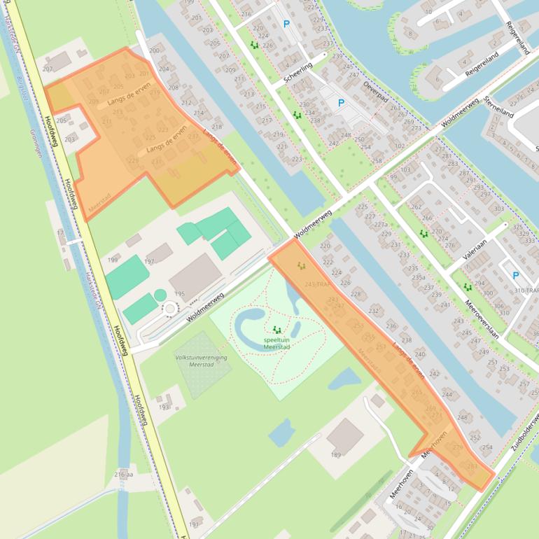 Kaart van postcodegebied 9613AW.