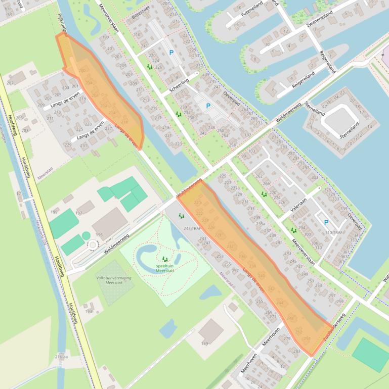 Kaart van postcodegebied 9613AX.