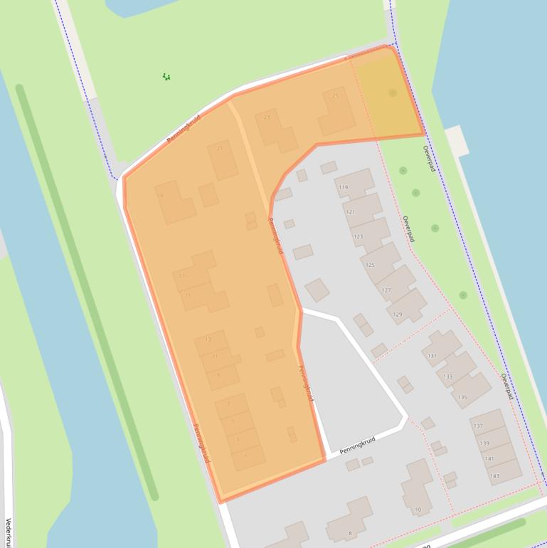 Kaart van postcodegebied 9613BD.