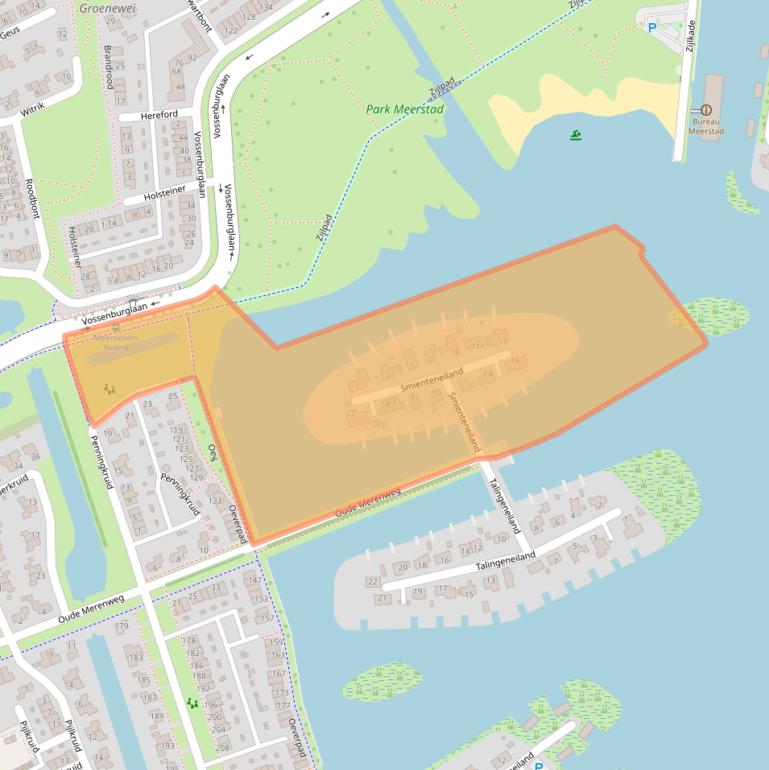 Kaart van postcodegebied 9613BG.