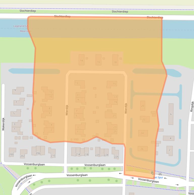 Kaart van postcodegebied 9613CB.