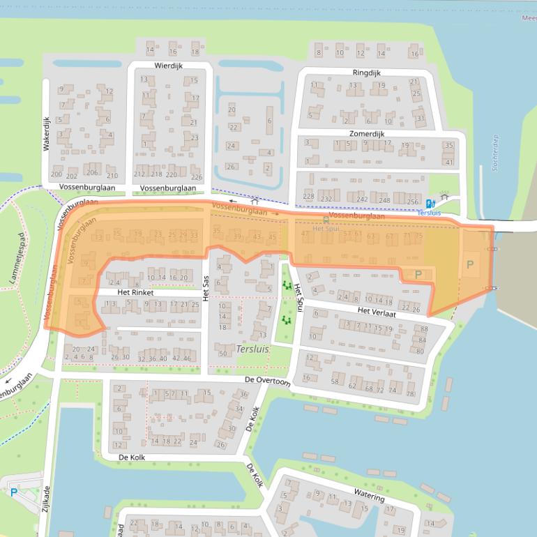 Kaart van postcodegebied 9613CE.