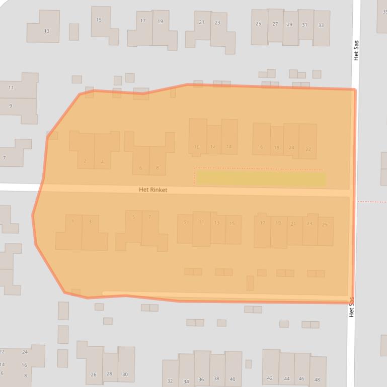 Kaart van postcodegebied 9613CH.