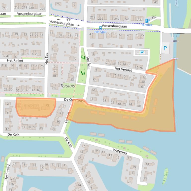 Kaart van postcodegebied 9613CK.