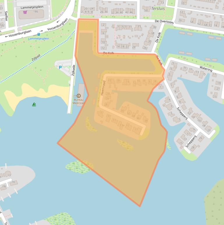 Kaart van postcodegebied 9613CR.