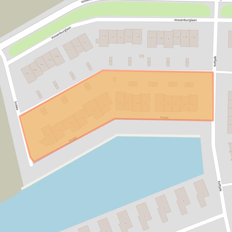 Kaart van postcodegebied 9613ED.