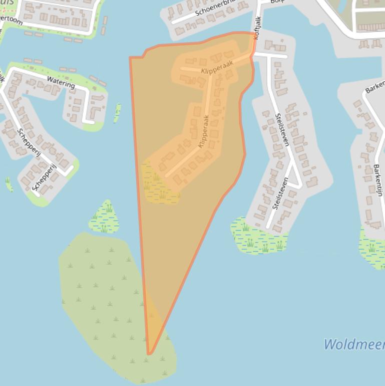 Kaart van postcodegebied 9613EJ.