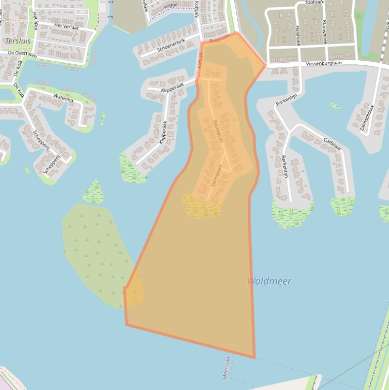 Kaart van postcodegebied 9613EK.