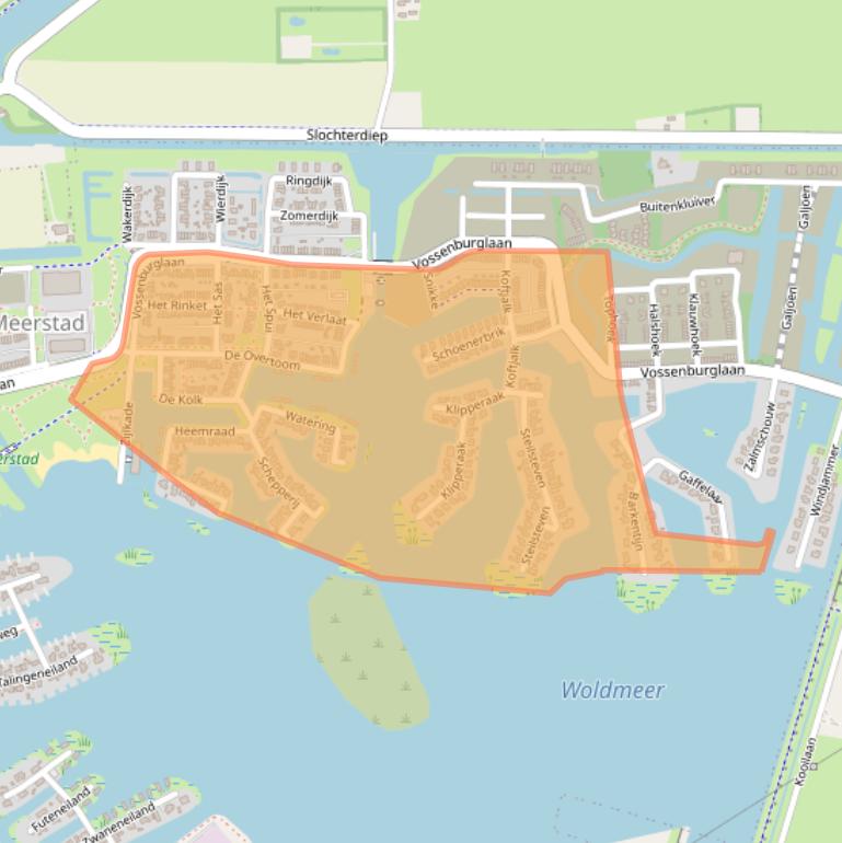 Kaart van postcodegebied 9613GJ.
