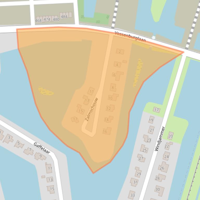 Kaart van postcodegebied 9613GM.