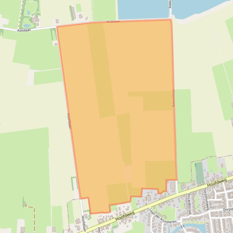 Kaart van postcodegebied 9614AC.