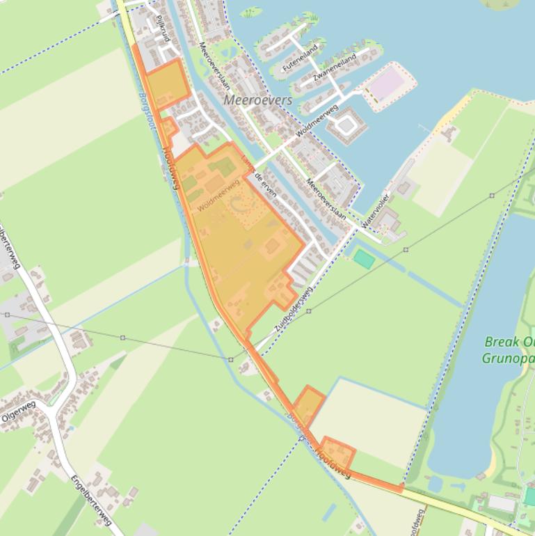 Kaart van postcodegebied 9614AE.