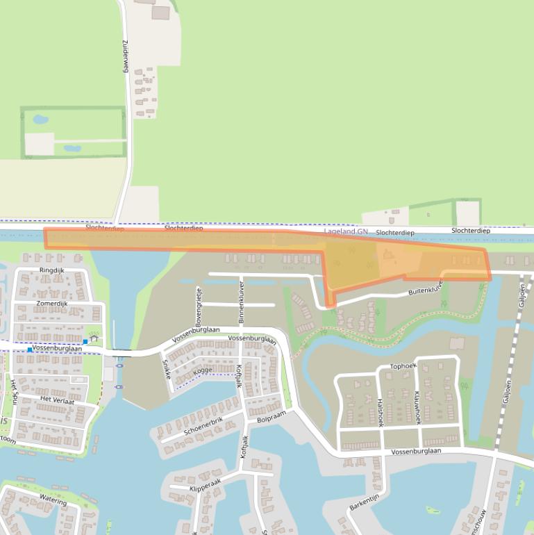 Kaart van postcodegebied 9614AH.