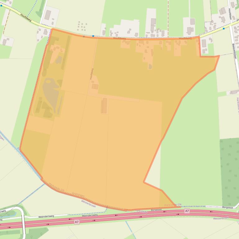 Kaart van postcodegebied 9614AL.