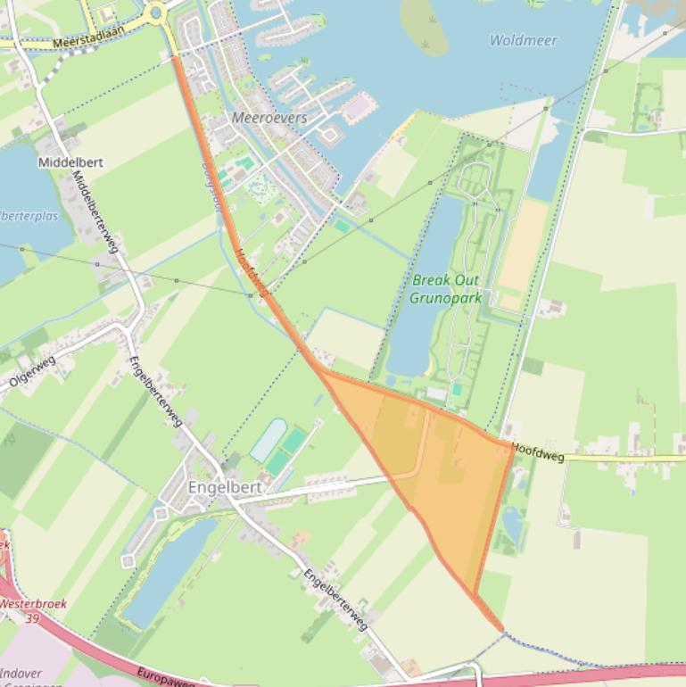 Kaart van postcodegebied 9614AM.