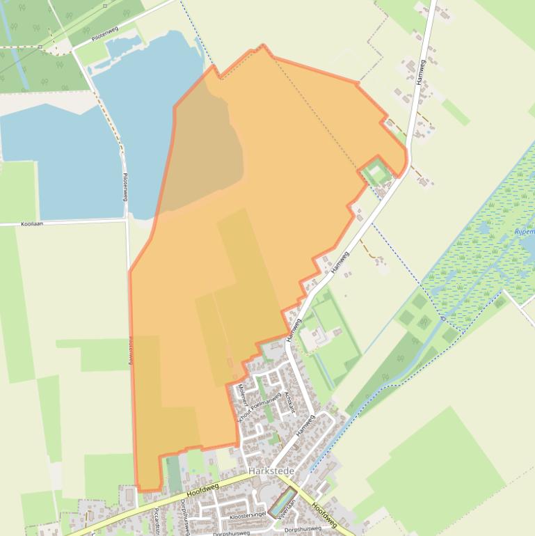 Kaart van postcodegebied 9614BV.