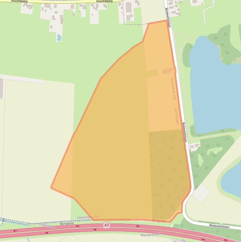 Kaart van postcodegebied 9614TA.