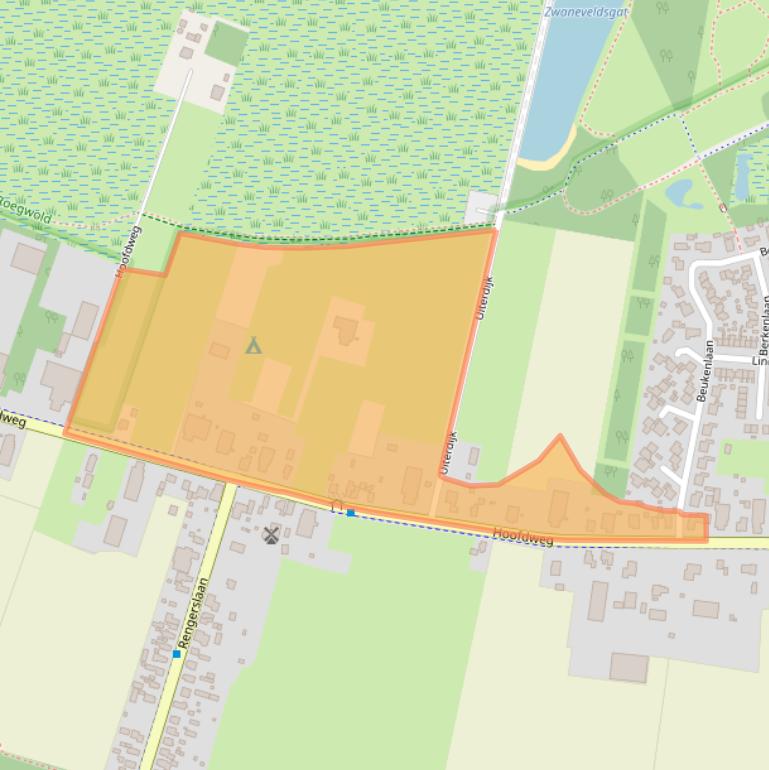 Kaart van postcodegebied 9615AC.