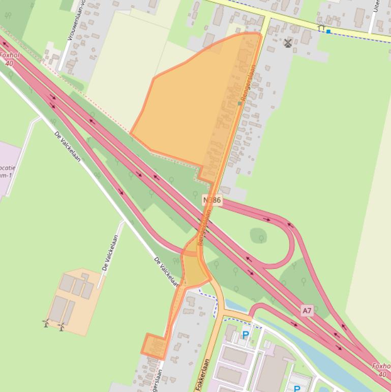 Kaart van postcodegebied 9615AJ.