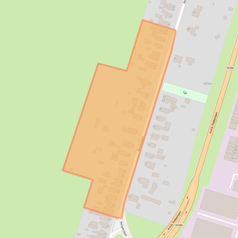 Kaart van postcodegebied 9615AK.