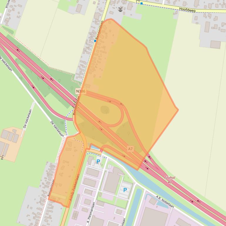 Kaart van postcodegebied 9615AM.