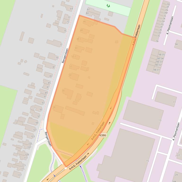 Kaart van postcodegebied 9615AN.