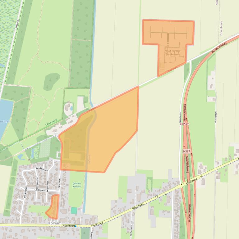 Kaart van postcodegebied 9615AR.