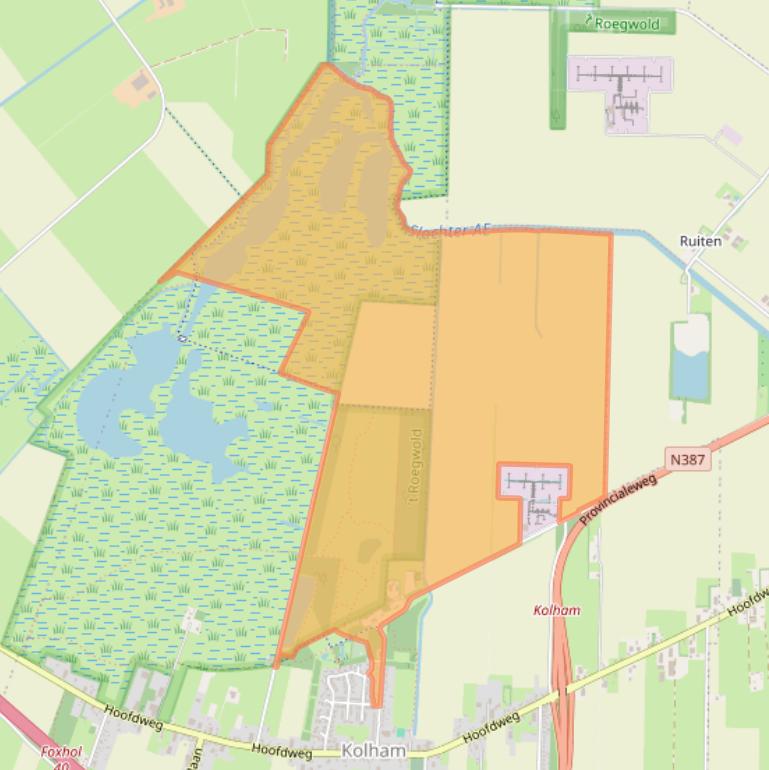 Kaart van postcodegebied 9615AS.