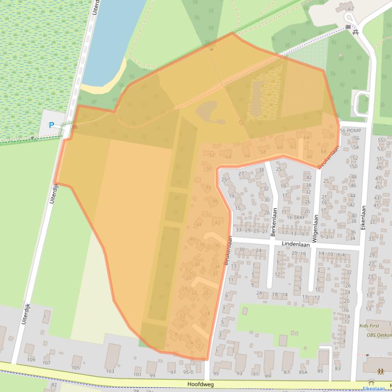 Kaart van postcodegebied 9615AV.