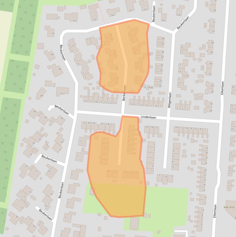 Kaart van postcodegebied 9615AW.