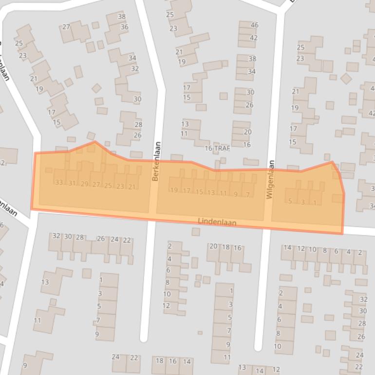 Kaart van postcodegebied 9615AX.