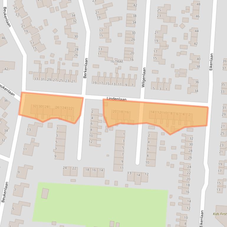 Kaart van postcodegebied 9615AZ.