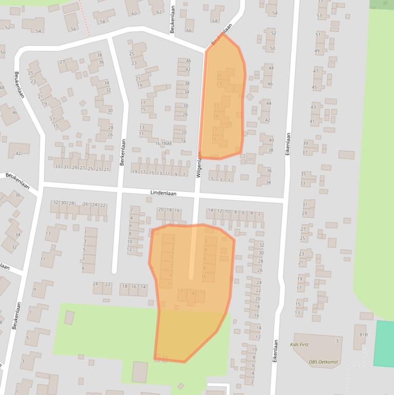 Kaart van postcodegebied 9615BA.