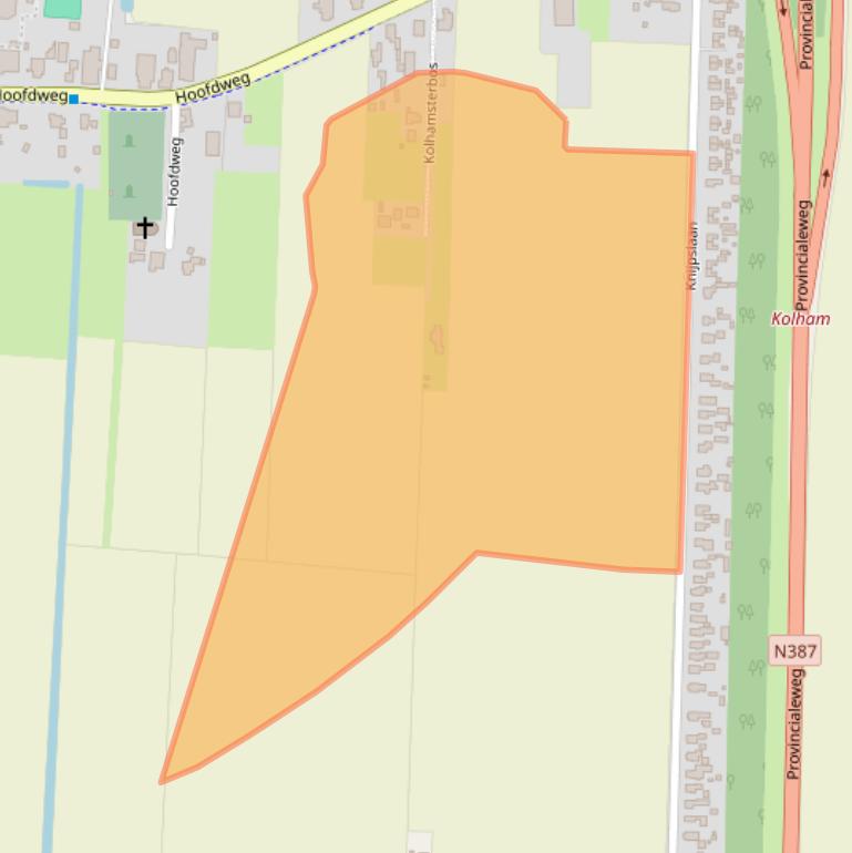 Kaart van postcodegebied 9615BB.