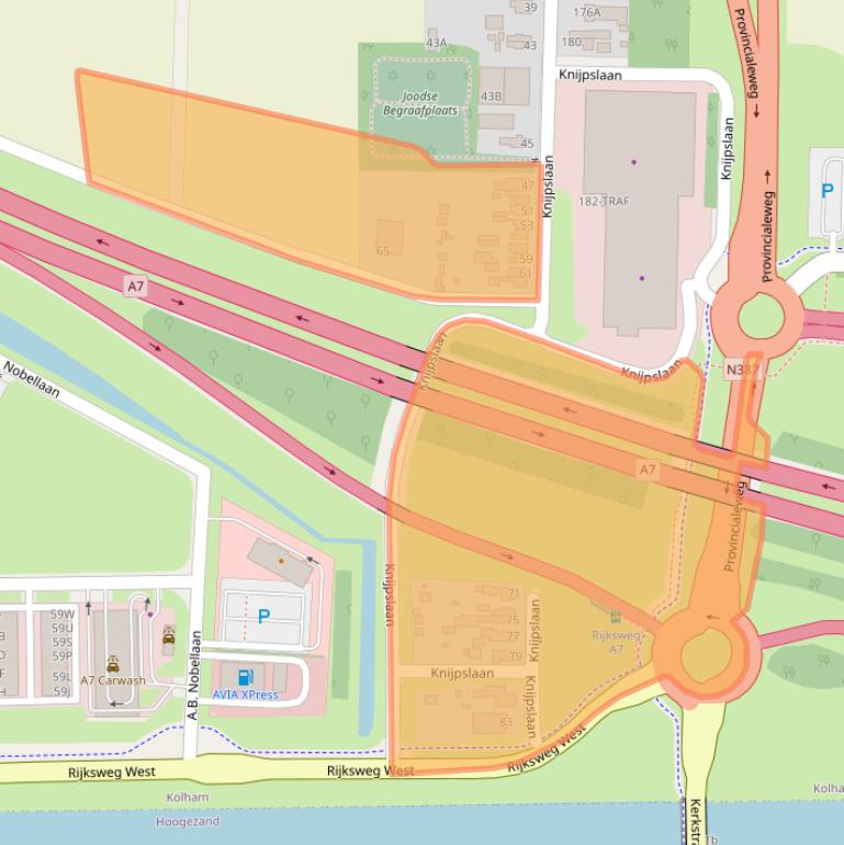 Kaart van postcodegebied 9615BD.