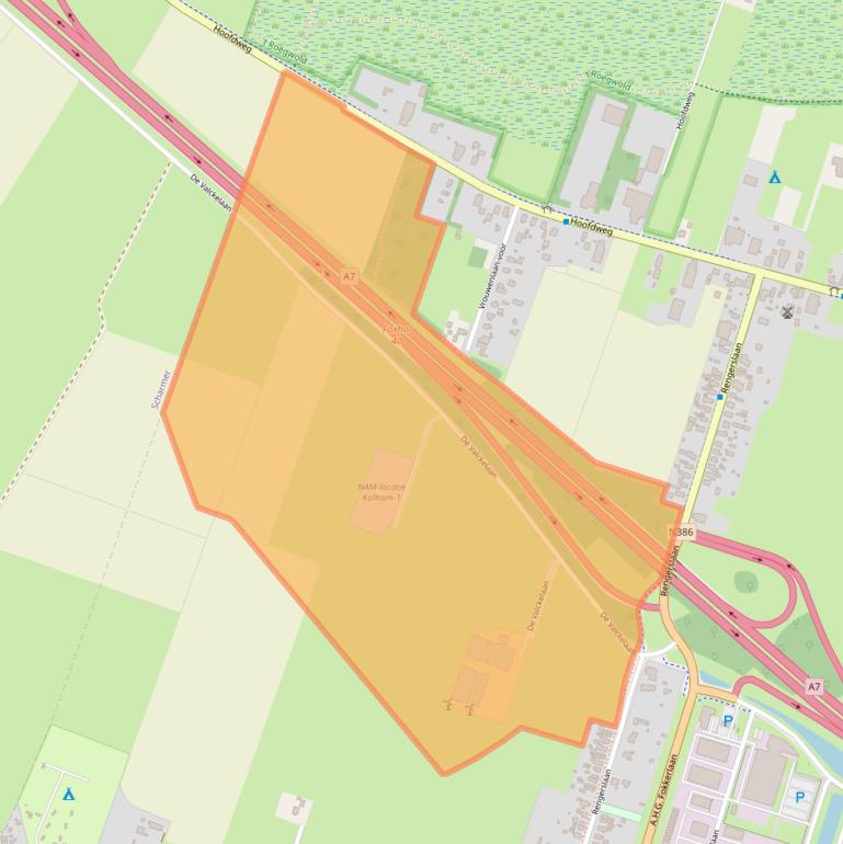Kaart van postcodegebied 9615BK.