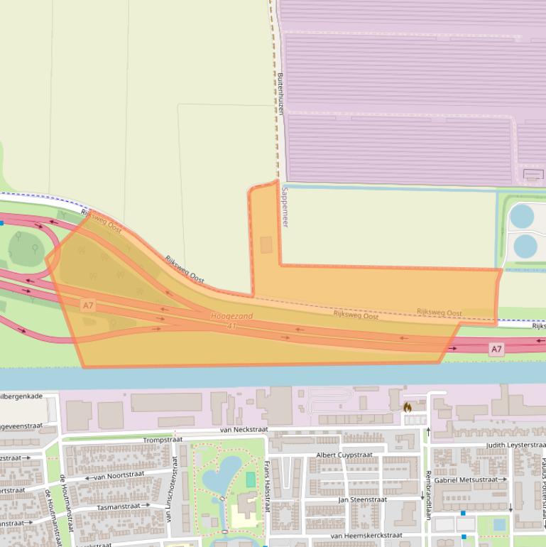 Kaart van postcodegebied 9615BM.