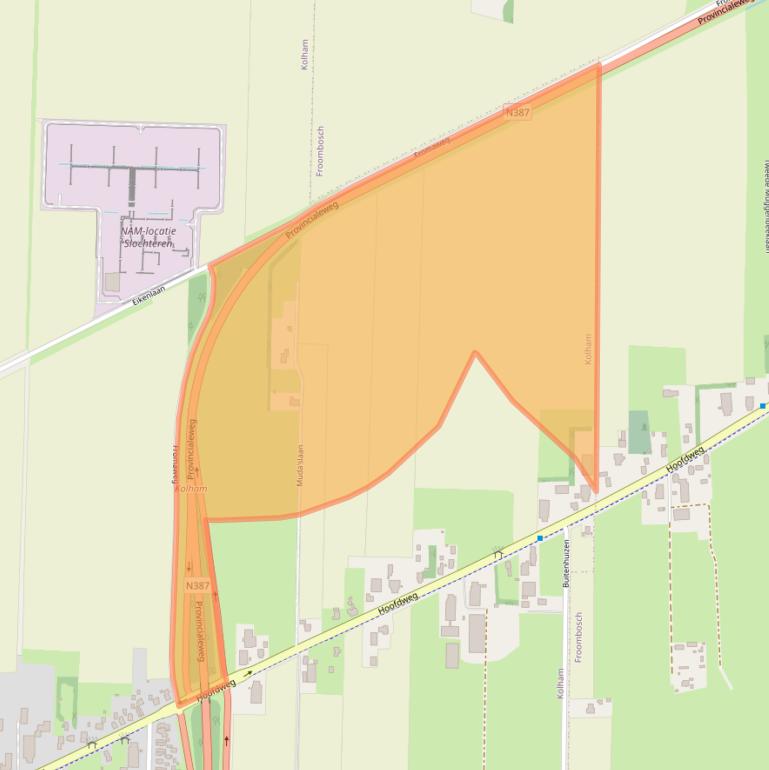 Kaart van postcodegebied 9615TA.