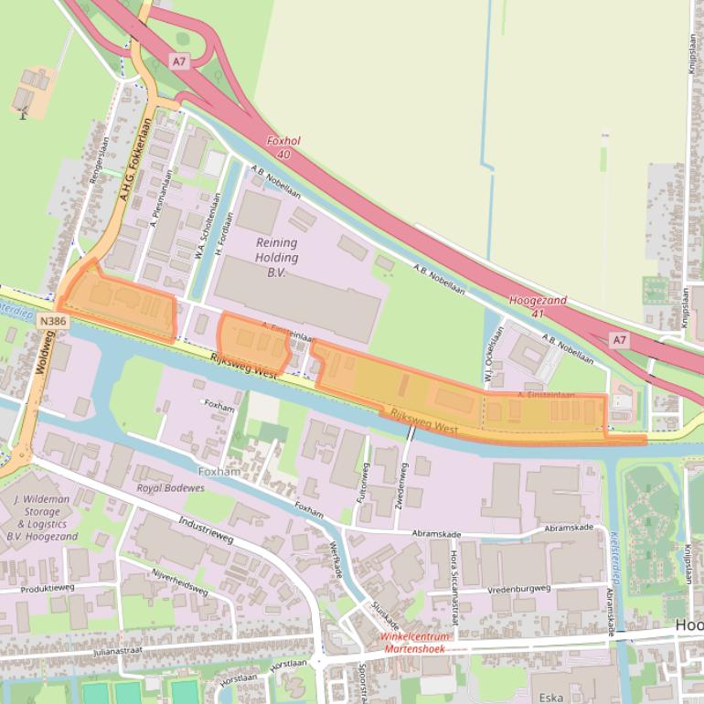 Kaart van postcodegebied 9615TE.