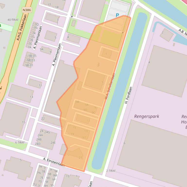 Kaart van postcodegebied 9615TG.