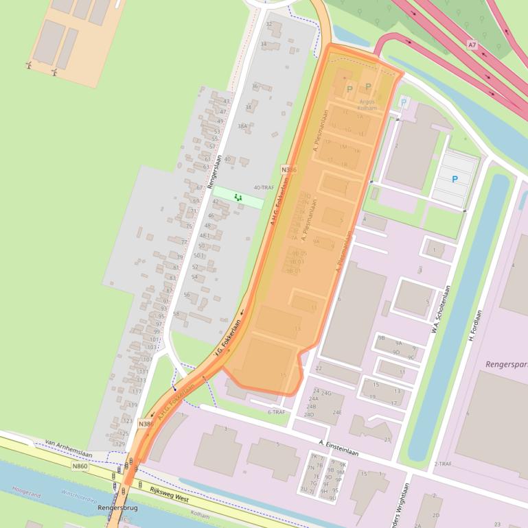 Kaart van postcodegebied 9615TJ.