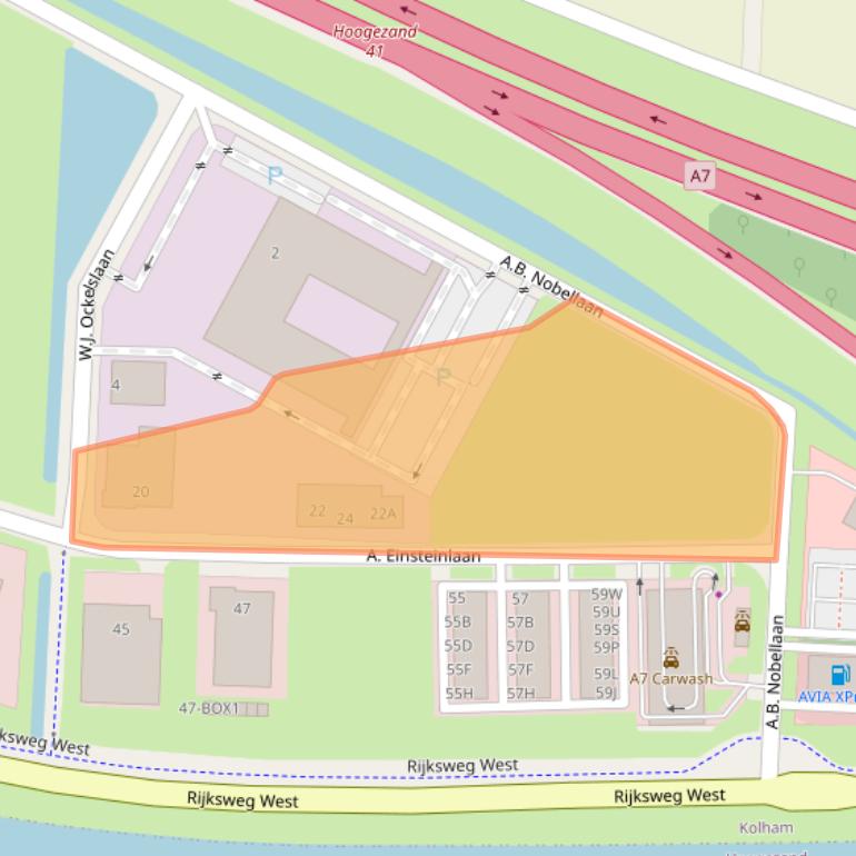 Kaart van postcodegebied 9615TR.