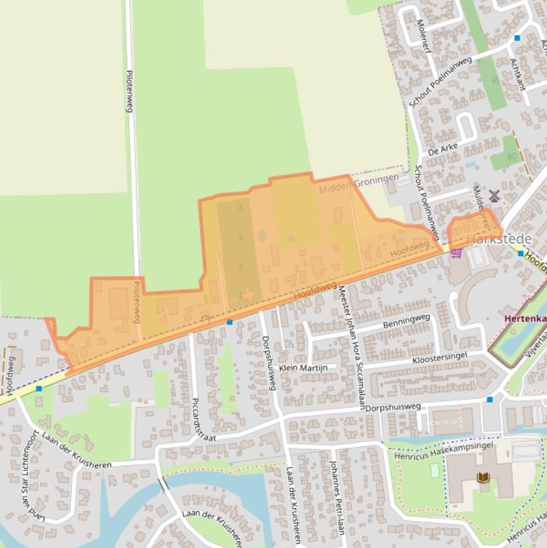 Kaart van postcodegebied 9617AB.